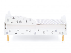 Кровать Stumpa Облако с бортиком рисунок Домики в Златоусте - zlatoust.magazinmebel.ru | фото - изображение 3