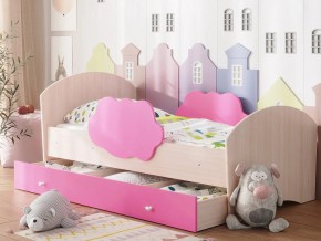 Кровать Тучка с ящиком дуб-розовый в Златоусте - zlatoust.magazinmebel.ru | фото - изображение 1