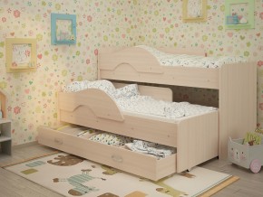 Кровать выкатная Радуга с ящиком 80х160 млечный дуб в Златоусте - zlatoust.magazinmebel.ru | фото