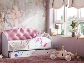 Кровать Звездочка с бортиком Белый-розовый в Златоусте - zlatoust.magazinmebel.ru | фото