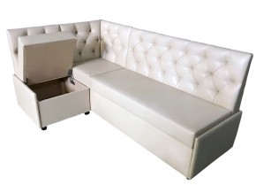 Угловой диван Призма со стяжками белый со спальным местом в Златоусте - zlatoust.magazinmebel.ru | фото - изображение 2