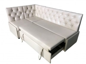 Угловой диван Призма со стяжками белый со спальным местом в Златоусте - zlatoust.magazinmebel.ru | фото - изображение 3