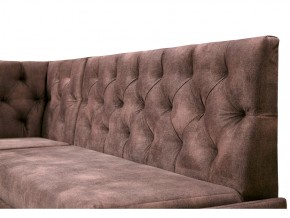 Угловой диван Призма со стяжкми коричневый со спальным местом в Златоусте - zlatoust.magazinmebel.ru | фото - изображение 2